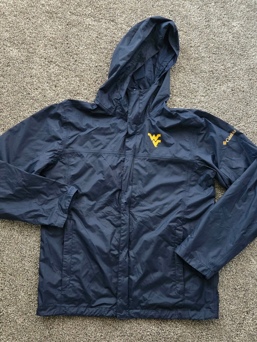 West Virginia Omni-Shield Hoodie Rain Wind Full Zip Jacket M